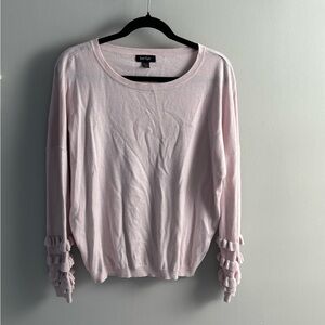 Lord and Taylor pink sweater with sleeve detail